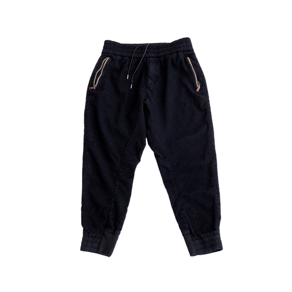 Wooyoungmi Paris Black Wool Blend Jogger Pants Size‎ M Men's Elastic Waist
